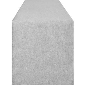 Grey Table Runner 13 x 36 Inches Long, Cotton Linen Farmhouse Style Dresser Scarf for Kitchen Dining Coffee Table Parties Wedding Home Decor (13 x 36, Grey)