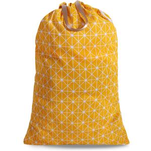 Extra Large Laundry Bag with Drawstring and Handle, Heavy Duty Travel Dirty Clothes Bag for Laundromat and Household, Durable Rip-Stop Laundry Hamper Liner, 22 Patterns(28 x 40 Inch) by SANFERGE (Yellow Geometry)
