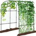 DoCred Tall Garden Arch Trellis for Climbing Plants, 87in Tall Metal Plant Support Trellis Archway for Climbing Vine Vegetable/Fruit/Flower Outdoor Yard Lawn Garden Arch Tunnel Trellis (75" L x 71" W x 87" H)