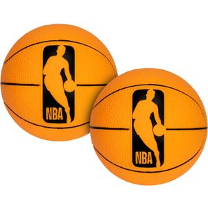 Franklin Sports NBA 5 Foam Basketball - (2) Mini Soft Foam Youth Basketballs - Indoor + Outdoor Toy Basketballs for Kids - Perfect Mini Hoop Ball - 2 Pack - Orange