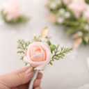 Ling's moment Boutonniere for Men, 10pcs Groomsmen Guest Boutonniere, Artificial Flowers for Wedding Dcor/Prom/Homecoming,etc.Blush Pink