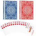 Playing Cards, Deck of Cards, Poker Cards, Jumbo Poker Size Large Print Playing Cards for Adults Seniors, Card Games for Family Game Night Table Games Magic Casino Theme Party (Blue and Red)