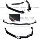 2020-2025 Compatible with Chevy Corvette C8 Z51 Stingray, Front Lip Splitter, 3-Piece Design, Metallic Gloss Black ABS WheelX