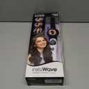 KISS Instawave Deluxe Automatic Rotating Curling Iron, Self-Spinning, Ceramic Ionic Technology, Tangle Prevention, 2-Way Rotation, Dual Heat Settings up to 420°F, 1” Curling Wand, Black & White