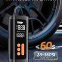 Tire Inflator Portable Air Compressor, Cordless & 12V DC Air Inflator for Car Bikes MotorcycleTires Balls with Auto Shut-Off, Digital Pressure Gauge, Compact Emergency Pump,Vivid Orange