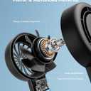 Aecooly Portable Handheld Turbo Fan [16H Max Cooling Time], 5 Speeds USB Rechargeable Mini Personal Battery Operated Small Pocket Cooling Fan GIfts for Women, Travel, Home, Office, Beach, Lash -Black