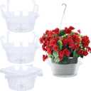 Miuwauer 20 Pack of 6-inch Hanging Basket Water Catcher Plastic Hanging Plant Drip Pan Tray Plastic Saucers Liners for Indoor Outdoor Hanging Plants Baskets Flower Pots - Clear, Round