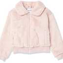 Amazon Essentials Girls' Faux Fur Jacket, Mauve, Medium, 8Y