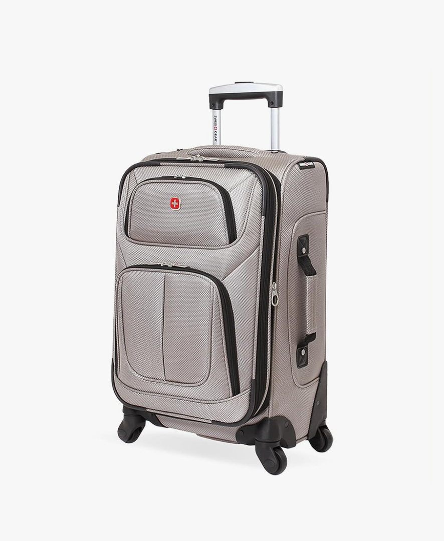SwissGear Sion Softside Expandable Luggage, Pewter, Carry-On 21-Inch