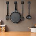 Bath Towel Hooks 4 Pack, Heavy Duty Wall Hooks for Bathrooms/Coat/Robe/Kitchen, Non-Punching self-Adhesive Hooks, Matte Stainless Steel Black