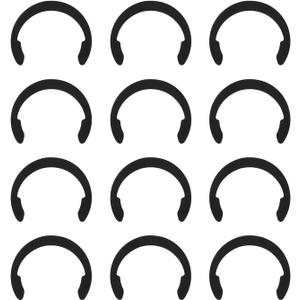 12pcs Retaining Clip Rings for Cricut Maker, Metal C-Shaped Rubber Roller Resolution Rubber Roller Replacement, Keeping Rubber Roller in Place (Black)