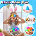 MGparty 210 Pack Easter Eggs Empty 2.3" Plastic Bright Colors Eggs with Golden Eggs for Easter Egg Hunt Party Favors Basket Stuffers Fillers