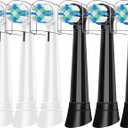 6 Pcs Replacement Toothbrush Compatible with Oral B IO 2 3 4 5 6 7 8 9 10 Electric Toothbrushes, Brush Head with Medium-Firm Bristles to Remove Stains (Black/White)