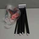 2 Pack Black No Drill Curtain Poles for Windows 48 to 84 Inches, USFOOK 5/8 Inch Window Treatment Rods with 3M Adhesive Brackets, Renter Friendly Curtain Rod with Round Finials