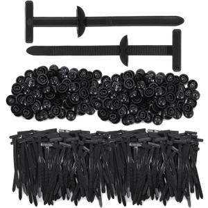 200Pcs Nylon Universal Cable Tie Buckle, Ziplock Pro Car Button Grip Ziptie Lock Clips, Strap Style Self-Locking Zip Tie for Automotive Bumper Fender Liner Auto Body Trim Panel Fastener Push Rivets