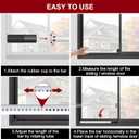 AceMining Sliding Door Security Bar,Heavy Duty Sliding Patio Door Lock Bar, 20-50inch Adjustable Multi-use Window Security Bars, Sliding Door Stopper,White,1Pack