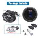 Dual Digital Display Air Pressure Gauge 2-1/16" (52mm) Air Suspension Gauge Kit 0-220 PSI 2PCS 1/8NPT Sensors with 1/4NPT Replacement Fittings for Air Suspension Systems Cars, Suvs and Trucks