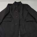 Kenneth Cole Men's Double Breasted Bib Peacoat (Large, Black)