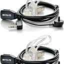Retevis Walkie Talkie Earpiece with Mic, Comfortable Acoustic Tube, for RT22 RT68 RT21 H-777 RT86A, Compatible with Kenwood, Baofeng BF-888S/BF-T26, Pxton Walkie Talkies, Surveillance Headset(2 Pack)