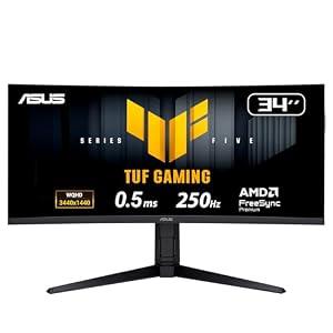 ASUS TUF Gaming VG34WQML5A 34 Inch 1440p 250Hz Ultrawide HDR Gaming Monitor