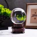 Clear Crystal Ball 100mm/3.9 Inches with Stand Ideal for Office Decor This Cool Things as a Photography Prop and Feng Shui Divination Sphere As Office Decor and Desk Decor Crafted from K9 Crystal.