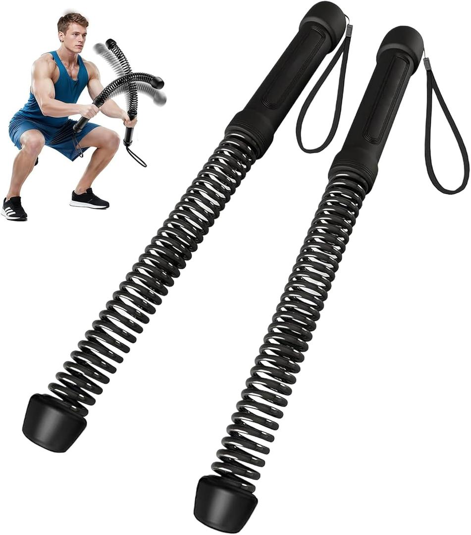 RunBaiNianCordless Battle Rope 2 Pack | Heavy Portable Training Rope for HIIT Cardio and Strength Training Home Gym Equipment for Men and Women