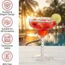 TOPZEA Acrylic Margarita Glasses Set of 4, 13.5 oz Shatter-proof Plastic Daiquiri Cocktail Cup, Unbreakable Martini Champagne Coupe Glasses Drinkware for Poolside, Bar, Party, BPA-free, Reusable
