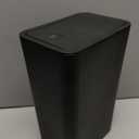 TrashAid Bathroom Trash Can, 2.6 Gallon / 10 Liter Small Garbage Can with Press Top Lid, Plastic Wastebasket with Pop-up Lid for Toilet, Office, Bedroom, Living Room, Black