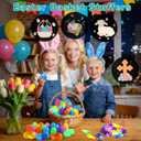 36 Pcs Prefilled Easter Eggs with LED Finger Lights Toys, Easter Party Favors Basket Stuffers for Kids, Easter Egg Hunt, Goodie Bag Fillers, Classroom Prize Supplies, Party Games