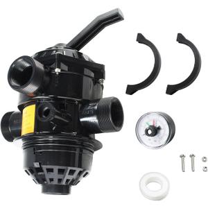 272526 262506 Sand Filter Multiport Valve 6-Way Clamp Style Valve 1-1/2 in Compatible with Pentair Sand Dollar Tagelus Starbright Pool and Spa Sand Filter Replaces 262506
