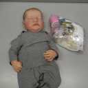 Realistic Reborn Baby Dolls-18 Inch Real Life Baby Dolls Girl Lifelike Baby Doll with Accessories for 3+ Years Old (Gray)