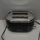 Mueller Retro Toaster 2 Slice with 7 Browning Levels and 3 Functions: Reheat, Defrost & Cancel, Stainless Steel Features, Removable Crumb Tray, Under Base Cord Storage, Black