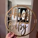 Howdy Baby Wooden Sign, Cowboy/Cowgirl Baby Shower Decoration, 10" x 13", Western Theme, Wall Mount