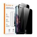 GLASS-M Privacy Screen Protector for iPhone 16 Pro Max, Anti-Spy 9H Tempered Glass with Installation Frame, Anti-Peep Screen Cover - 2 Pack