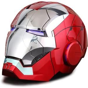 Wearable Iron Helmet with Eyes Glow Voice, Touch and Remote Control Cool Stuff Super Hero Mask Cosplay Costume Suits Amazing Helmets hot Toys Masks for Adults for Age 12+ Years Old