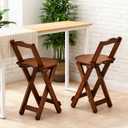 Folding Bar Stool for Kitchen, Portable Wooden bar Stool, Foldable Bamboo Bar Stools Set of 1 for Home Kitchen Breakfast Counter (Brown) (Walnut Small), One Size