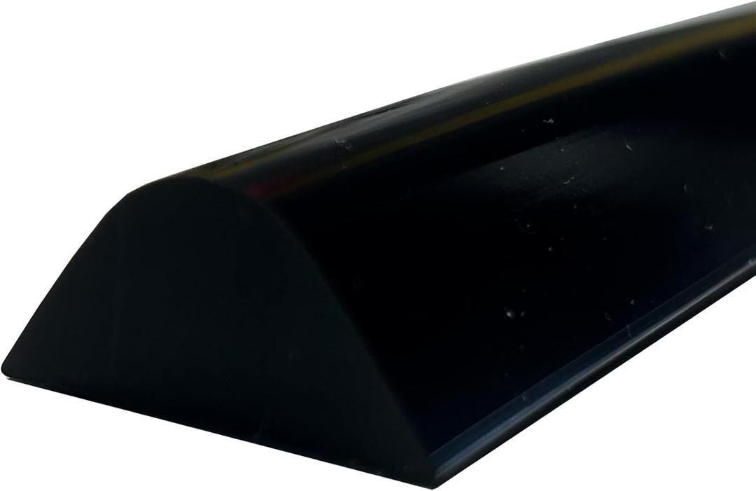 1/2" High Collapsible Shower Threshold Water Dam Barrier 67" Shower Water Stopper Barrier Shower Splash Guard For Walk In Shower Water Guard Suitable For Bathrooms Kitchens To Block Water Flow Black