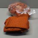 Aormenzy Knitted Throw Blanket (50" x 60") and 2 Pillow Covers (18" x 18"), 3 Piece Rust Throw Blanket Set, Decorative Throw Blankets for Couch Sofa Bed Living Room