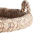 Creative Co-Op Round Braided Bankuan Tray with Handles