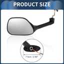Motorcycle Rear View Mirrors Front Side Mirrors Mount Turn Signals Replacement for Suzuki GSXR600 2006-2018 for Suzuki GSXR1000 02-17 Aluminum Plastic Black Clear Adjustable