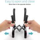 2 x lotmusic Ukulele Violin Stand Holder Foldable for Soprano Concert Tenor Ukelele 4/4 3/4 2/4 1/4 Violin Metal Black From Kmise