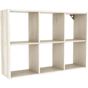 ClosetMaid 5430 Mini 6-Cube Desktop or Wall Mount Organizer, Bleached Walnut