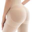 Shapewear Tummy Control High Waist Shapewear for Women Girdle Thigh Slimmer & Seamless Shapewear Shorts Cream (Beige, L)