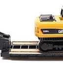 Diecast Masters | 1:87 Scale Kenworth T880s SBFS 40in-Sleeper Tandem Tractor with Lowboy Trailer and Cat 320D L Hydraulic Excavator | Model 84420