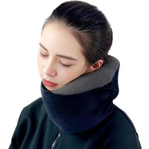 Neck Pillow For Airplane,Travel Neck Pillows for Long Flights,Sleeper Hold Pillow Travel,Airplane Eye Mask Head Holder (Navy)