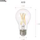 Sylvania Led Truwave Natural Series A19 Light Bulb, 75W Equivalent, Efficient 11W, 1100 Lumens, Dimmable, Clear, 2700K, Soft White - 6 Pack (40807)