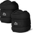 RBX Wrist & Ankle Weights Set, Adjustable Comfort Fit for Training & Toning (4lb (2lb Each), Black)
