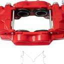 TRQ Front Left Right Brake Caliper Performance Red Driver Passenger Side Compatible with 2003-2005 Toyota 4Runner 2007-2014 FJ Cruiser 2003-2007 Sequoia 2000-2006 Tundra