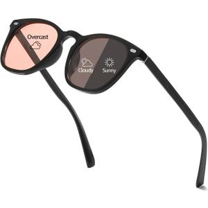 IGnaef Photochromic Polarized Sunglasses for Women, Trendy Classic Ultra Lightweight Anti Glare UV400 Protection IFA581