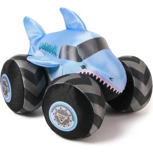 Monster Jam Official Megalodon Monster Truck with Sound, Plush Toy, Shark Monster Truck for Boys and Girls, Kids Toys for Ages 3 and Up, 7